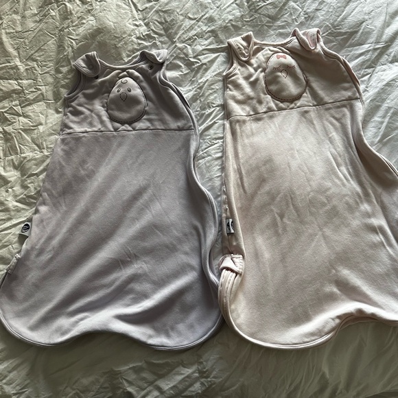 Nested Bean Sleep Sacks in Soft Gray and Cream